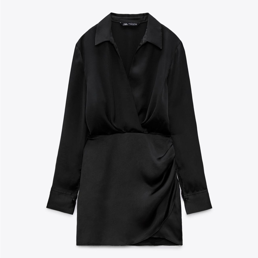 Zara Short Satin Effect Dress